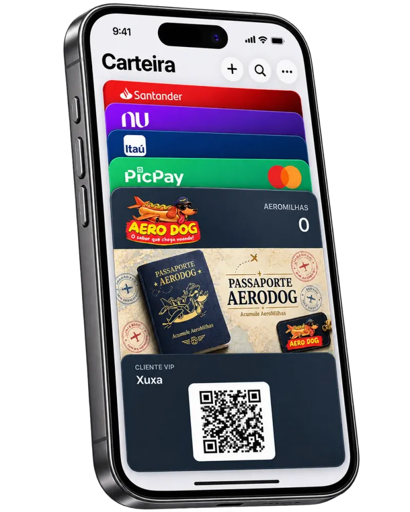 iPhone with the Wallet open, showing cards and a pass, ready to add up on the next visit